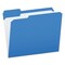 Pendaflex 1/3-Cut Tabs Letter Size Double-Ply Reinforced Top Tab Colored File Folders - Blue (100/Box)